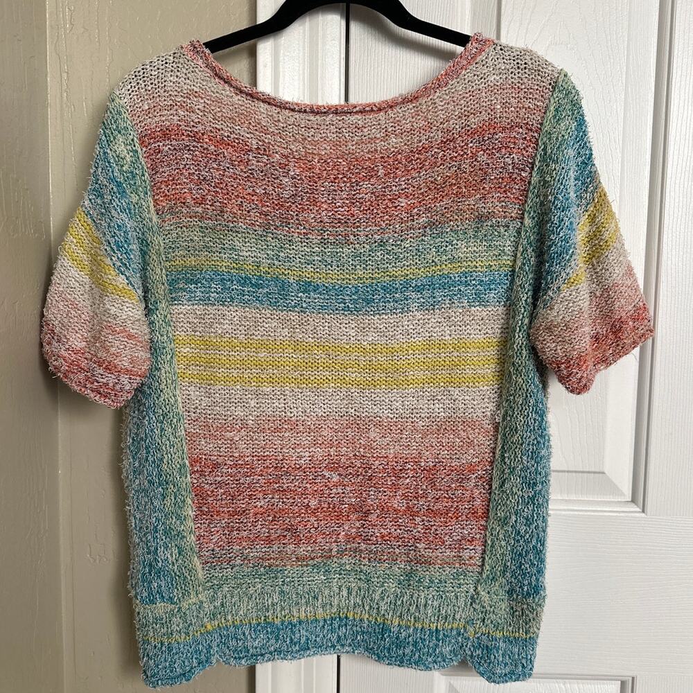 Anthropologie Pilcro Space-Dyed Textured Knit‎ Sweater Tee - Small - Picture 4 of 8